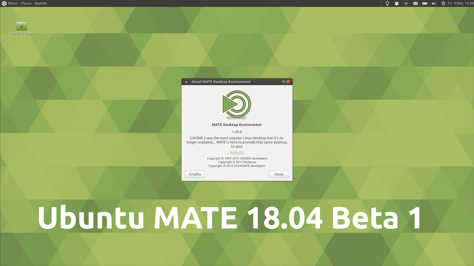 Ubuntu MATE 18.04 Beta 1