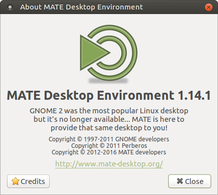 About MATE Desktop 1.14