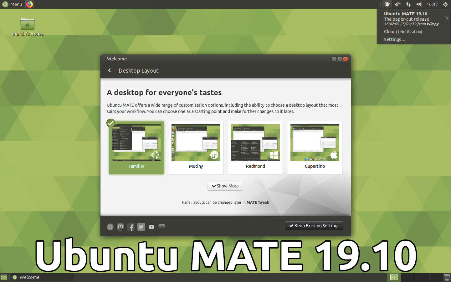 Beta d'Ubuntu MATE 19.10