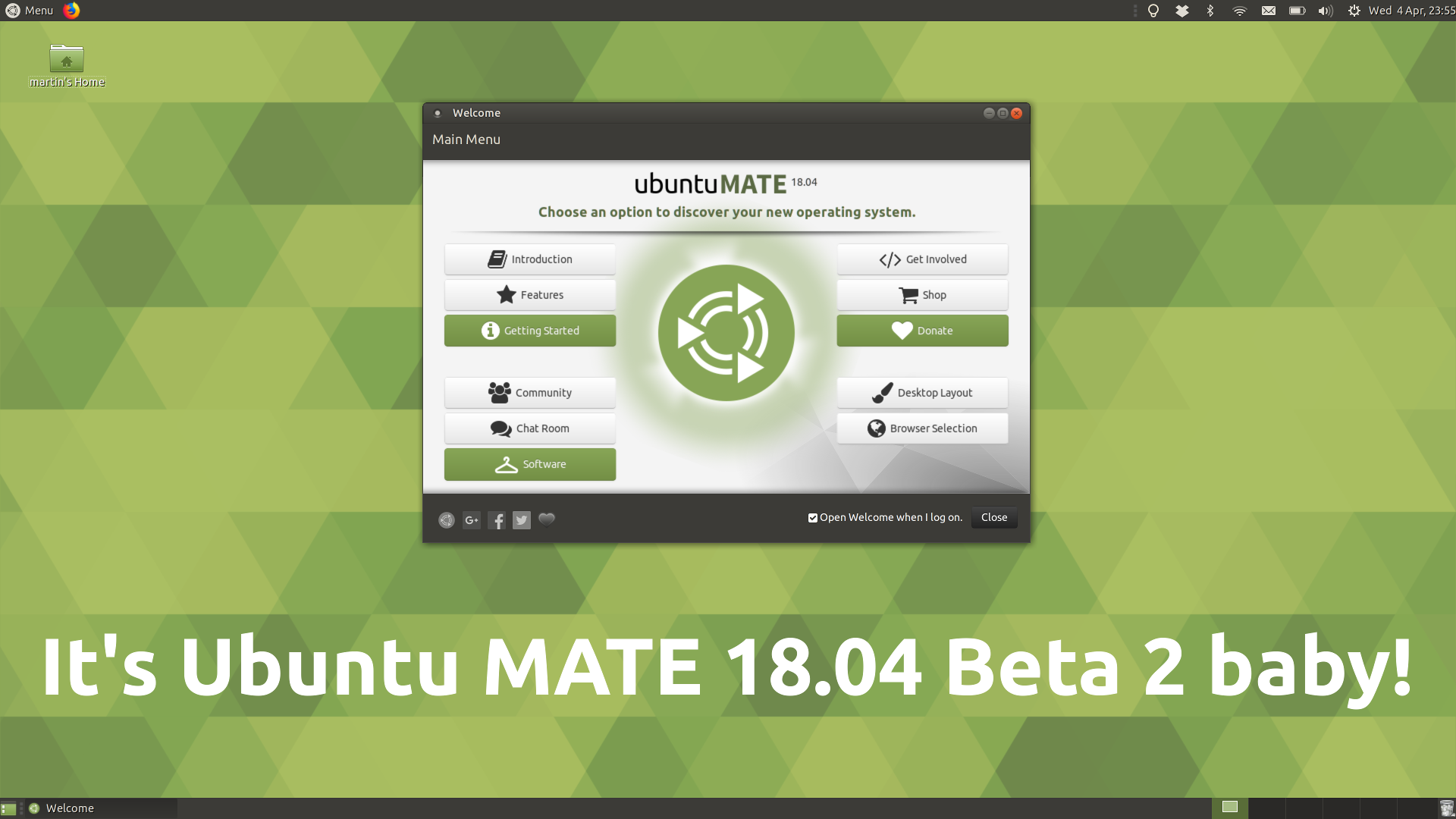 Ubuntu MATE 18.04 Beta 2