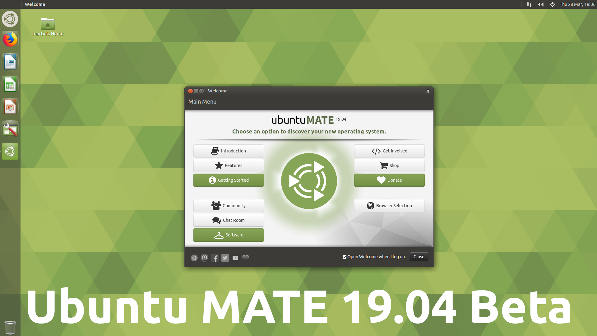 Ubuntu mate внешний вид