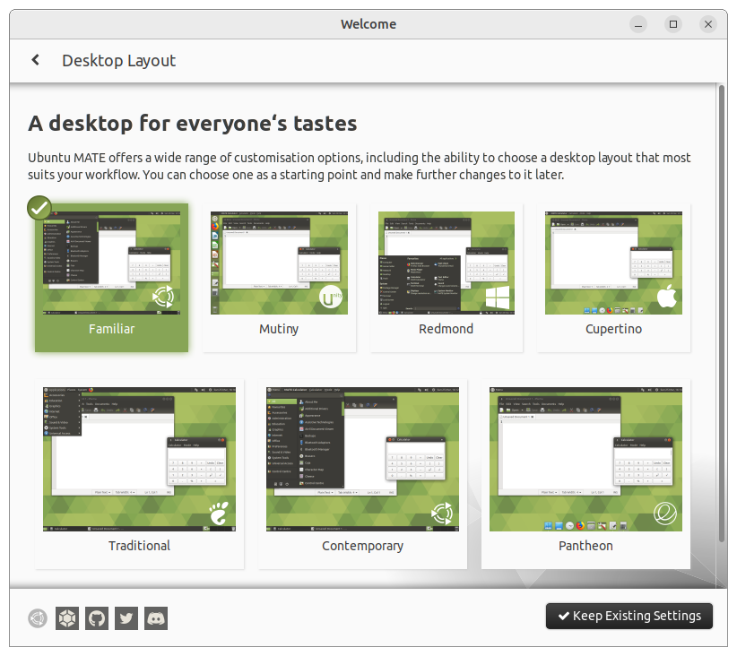 Ubuntu MATE Desktop Layouts