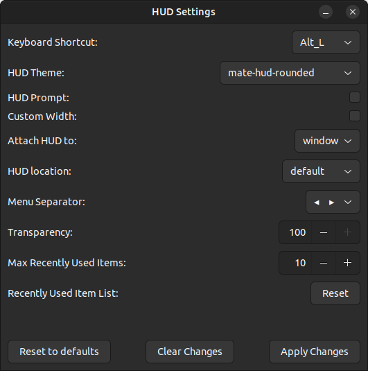 HUD Settings