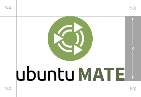 Marges du Logo d'Ubuntu MATE Empilé