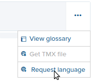 Request language in a dropdown menu
